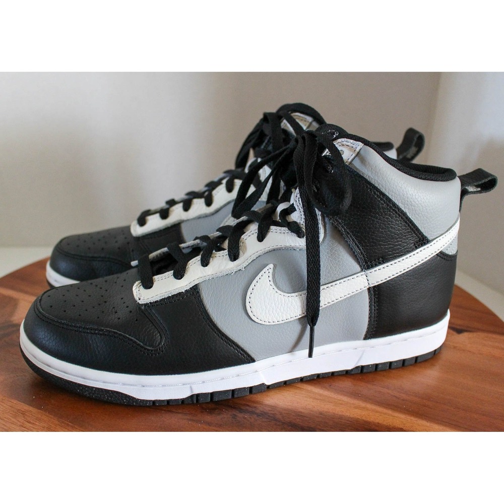 Nike Basketball Sneakers Mens 10.5 Black Gray Dunk High Top Shoes DV2273-900
